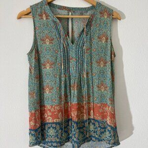 XS Daniel Rainn Lightweight Flowy Bohemian Sleeveless Top